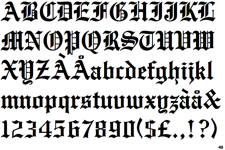 letter fonts old english